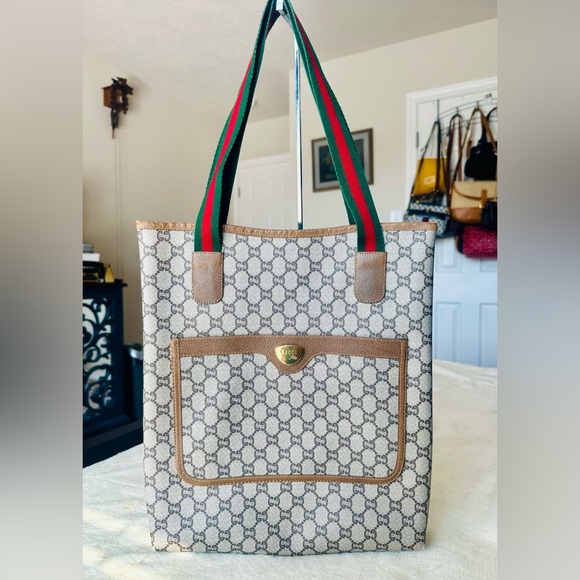 Gucci Plus PVC leather Tote Bag with attached Key Chain Wallet - Picture 2 of 16